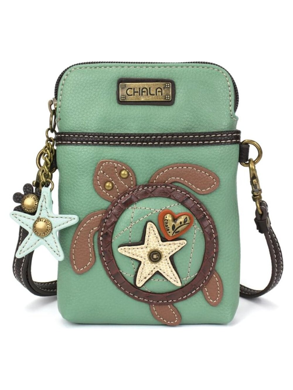 Faux Leather Cell Phone Crossbody Purse with Adjustable Strap
